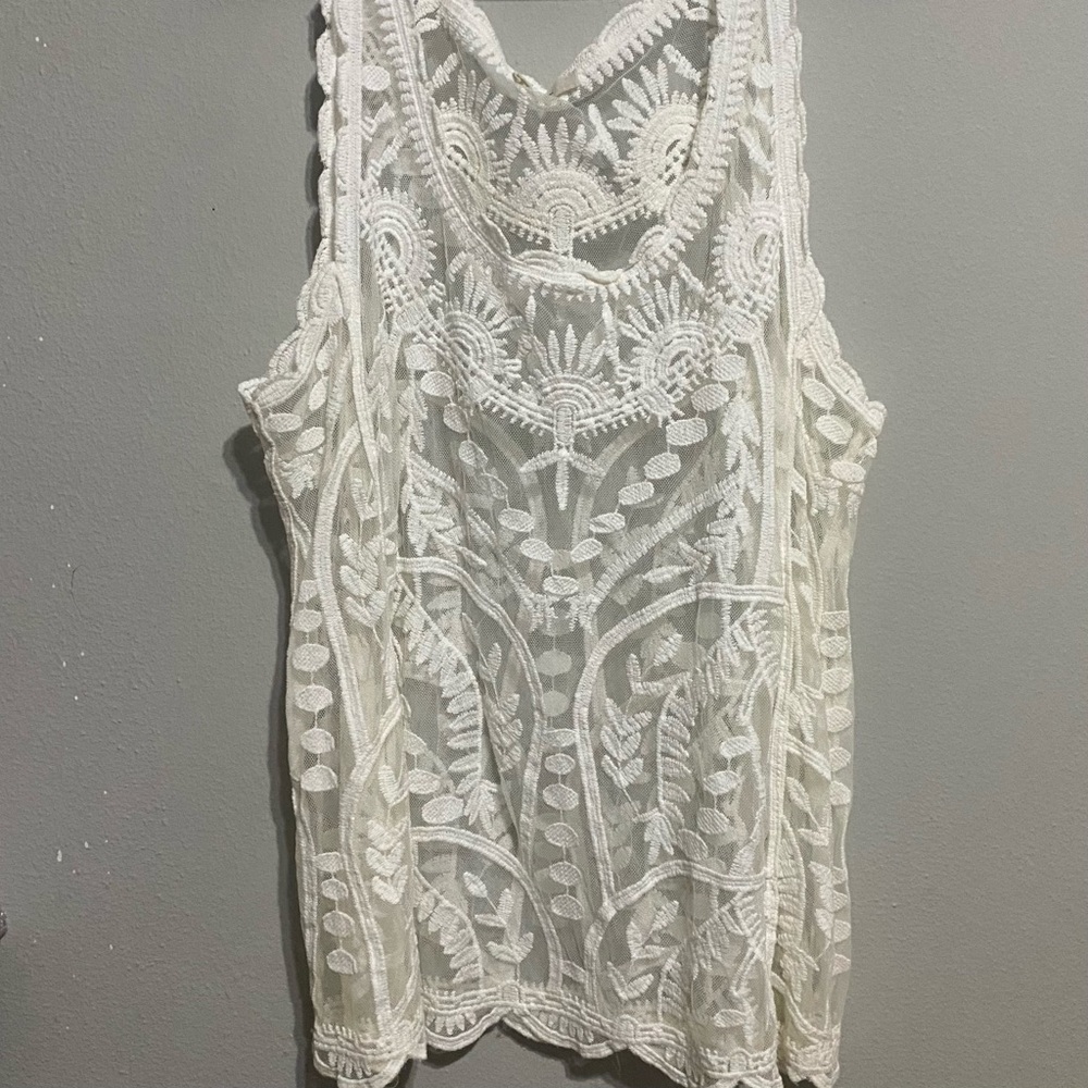 Elegant Sheer Lace Top by Capri